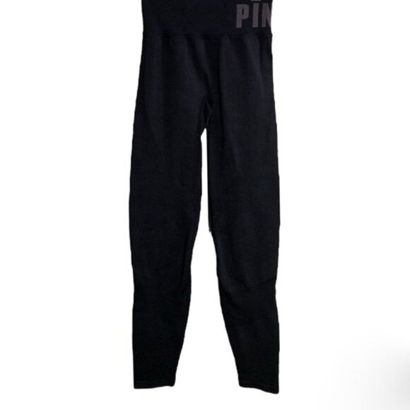 Pink Active Victoria's Secret Black Tights Active Leggings Spandex Womens Small - Picture 5 of 9